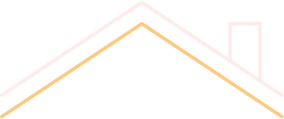 House Roof Icon Outline Isolated on White Background. Minimal House Logo Vector