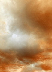 Abstract texture with iridescence with the acquisition of orange and white colors