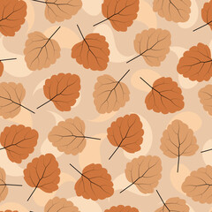 Elegant trendy ditsy floral vector seamless pattern design of exotic dry leaves. Repeating texture foliate background for printing and textile