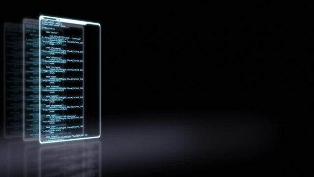 Source code encoding panel with reflection