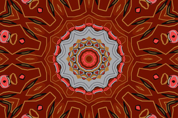 Ornament beautiful seamless pattern with mandala illustration