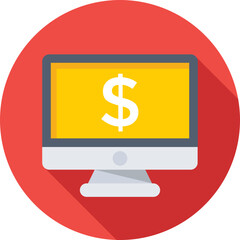 E Banking Colored Vector Icon