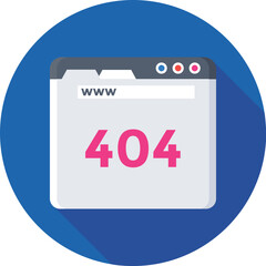 Error Page Colored Vector Icon