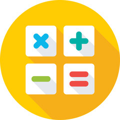 Fototapeta premium Math Symbols Colored Vector Icon