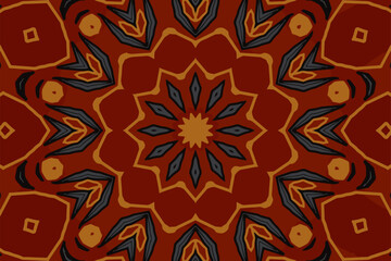 Ornament beautiful seamless pattern with mandala illustration