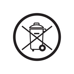 Do not throw in the trash icon symbol. Special disposal sign.