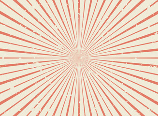 Fototapeta premium Sunlight retro narrow faded grunge background. red, blue and beige color burst background.