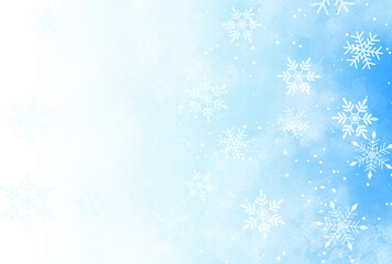 背景素材_水彩テクスチャ_雪