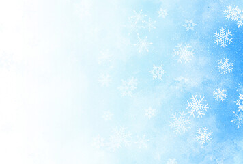 Fototapeta premium 背景素材_水彩テクスチャ_雪