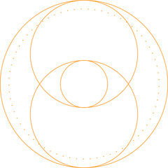 Abstract Sacred Geometry Shape Design Elements. Monoline Mystical Vector Design.
