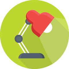 Table Lamp Colored Vector Icon