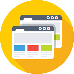 Wireframe Colored Vector Icon