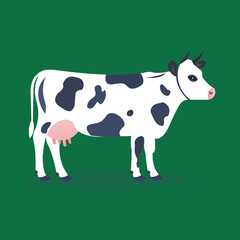 Cow realistic design template vector.
