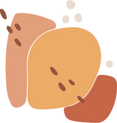 Abstract shape PNG file, boho abstract file isolated, geometric form illustration