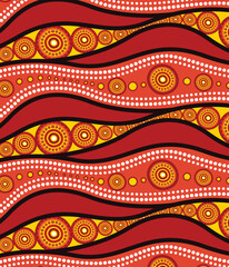 Aboriginal dot art vector background design