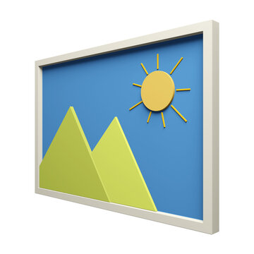 3D Cartoon Landscape in Frame 2