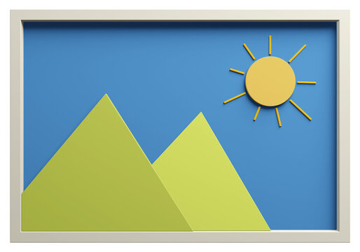 3D Cartoon Landscape in Frame 3