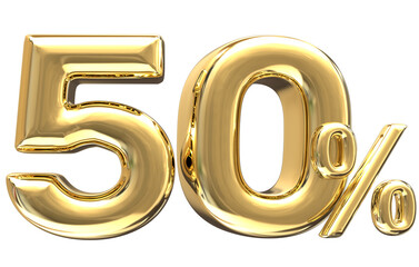 Number 3D Gold Render