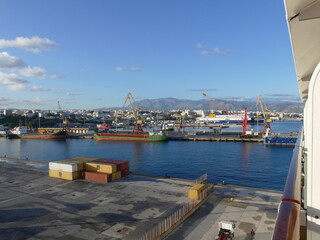 View of Heraklion, Iraklio, port and city, Crete island, Greece