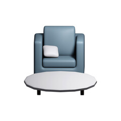 Obraz premium 3d icon Table & Sofa