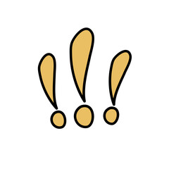 Fototapeta premium Exclamation mark type letter