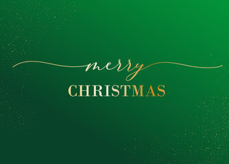Merry Christmas Holiday Card with calligraphy.