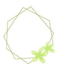 Monogram wedding frame with flower