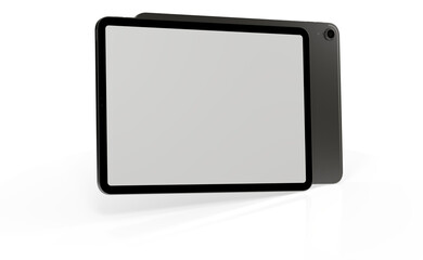 Realistic horizontal black tablet pc pad computer mockups