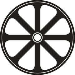 Obraz premium Bicycle wheel isolated