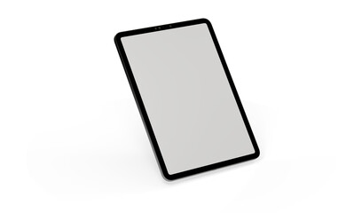 Naklejka premium Photo Black tablet computer with blank 3d