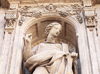 Santa Susanna alle Terme di Diocleziano Church Exterior Sculpted Detail in Rome, Italy