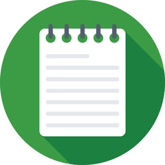 Notepad Colored Vector Icon 