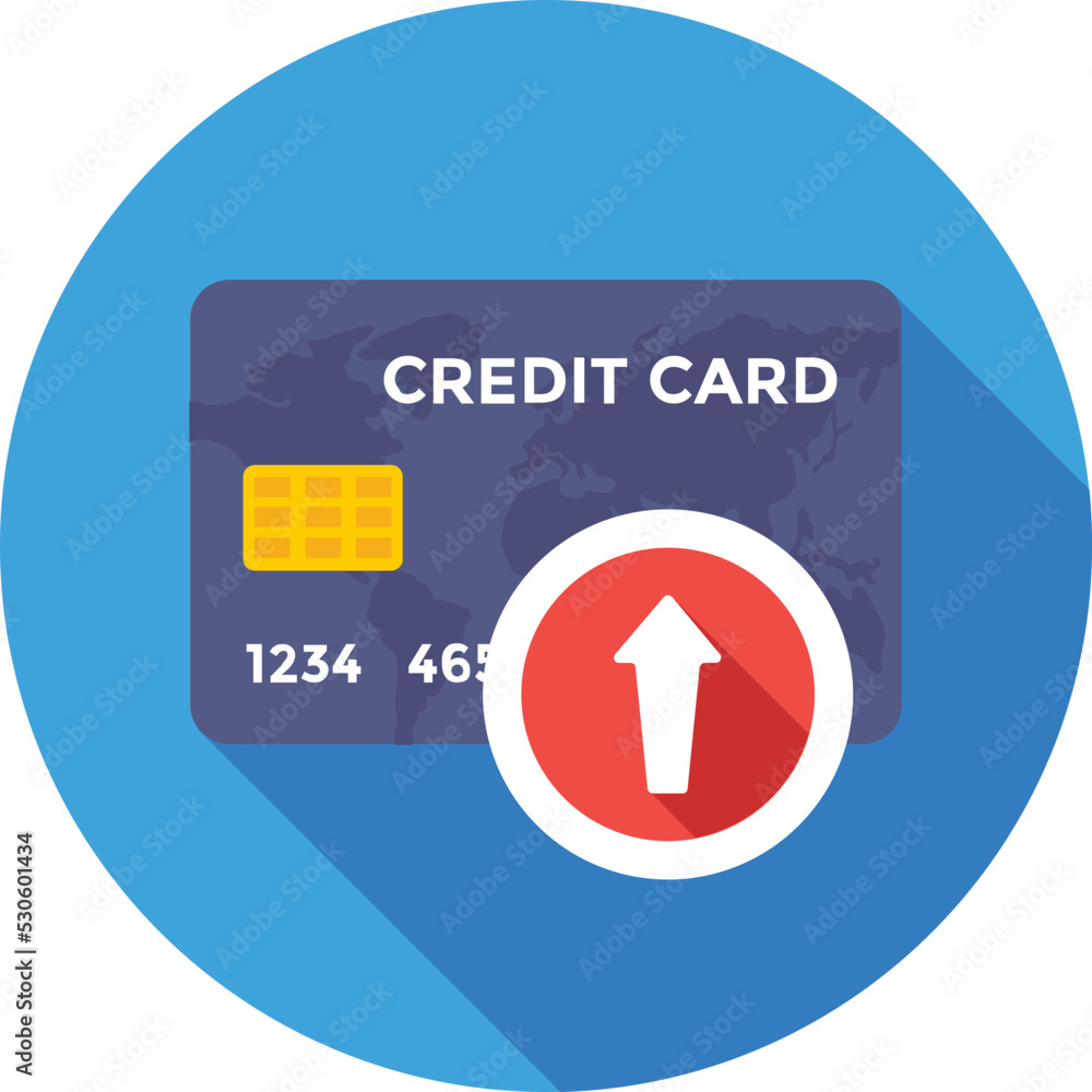 Sticker Credit card Colored Vector Icon