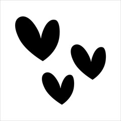 Heart icon, love symbol vector illustration on white background. EPS 10