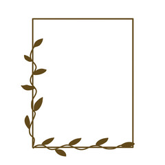 Monogram Wedding botanical foliage frame