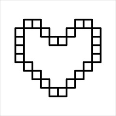 Heart icon, love symbol vector illustration on white background. EPS 10