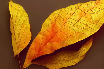 Naklejka na ściany i meble Leaf pattern. autumn mood background design