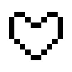 Heart icon, love symbol vector illustration on white background. EPS 10