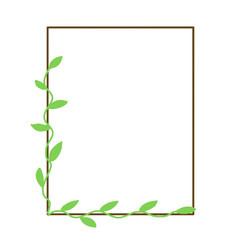 Monogram Wedding botanical foliage frame