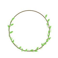 Monogram Wedding botanical foliage frame