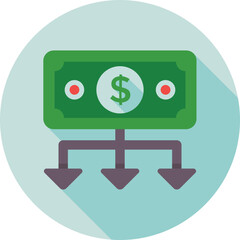 Financial Hierarchy Colored Vector Icon
