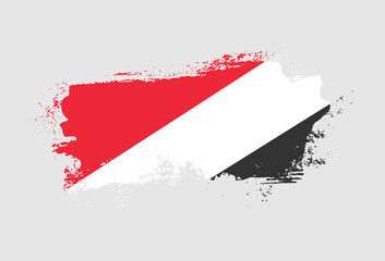 Flag of Principality of Sealand country with hand drawn brush stroke vector illustration