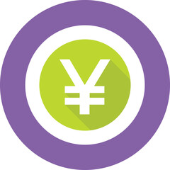 Yen Colored Vector Icon 