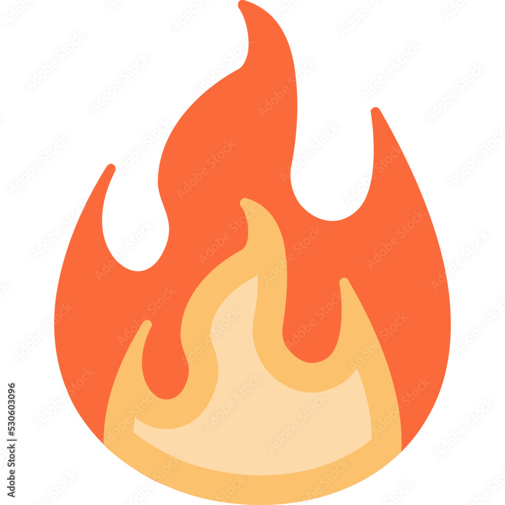 Sticker flame icon