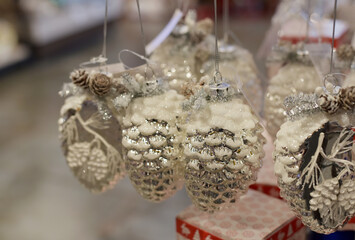 Christmas toys in the store