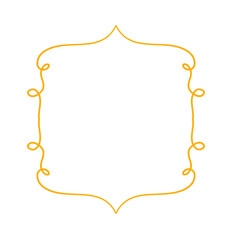 Curly frame hand drawn