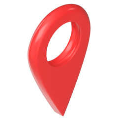 3D rendering illustration of a geo tag marker
