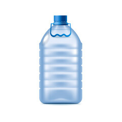 Template of plastic bottle water container realistic vector illustration isolated.