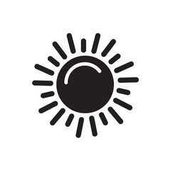 Sun Icon Vector Illustration Style