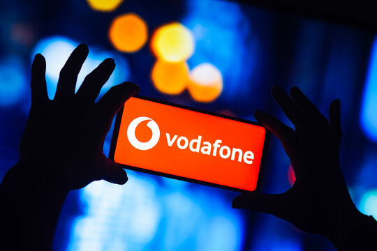 September 14, 2022, Brazil. In this photo illustration, the Vodafone logo is seen displayed on a smartphone.